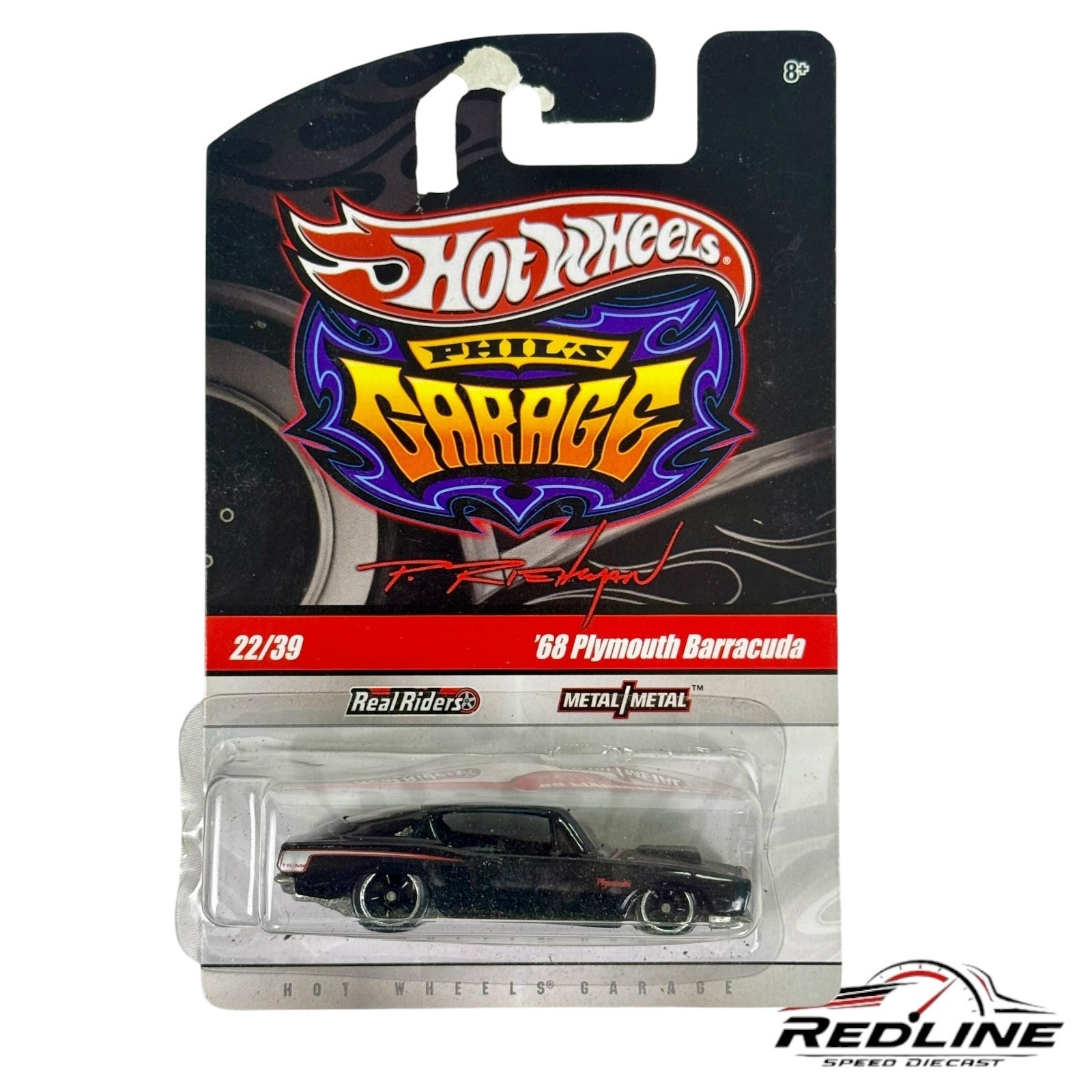 🇺🇸Hot Wheels Phil’s Garage ’68 Plymouth Barracuda BLACK H13🇺🇸
