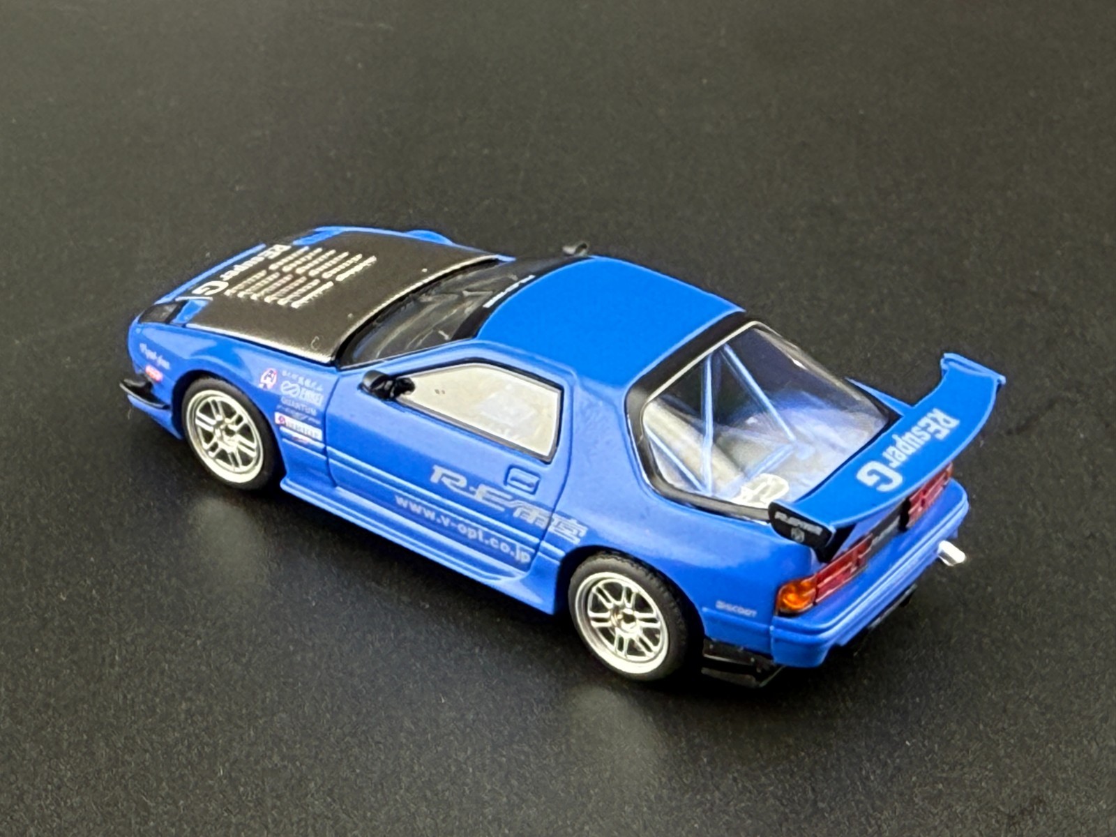 Pop Race Mazda RX7 FC3S RE-Amemiya Blue 640290 1/64