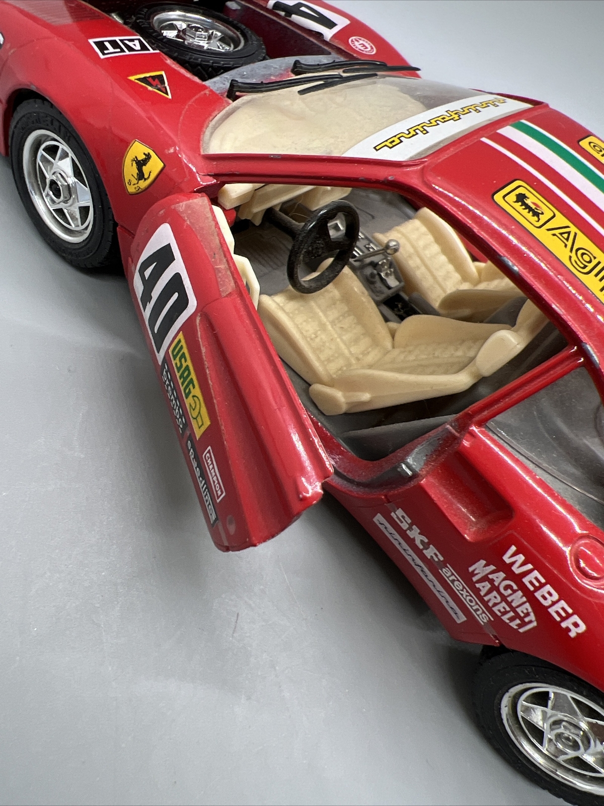 Ferrari GTO Rally Burago porsche car 1984 40 Rosso Corsa Red 1:24 7” 935 tt