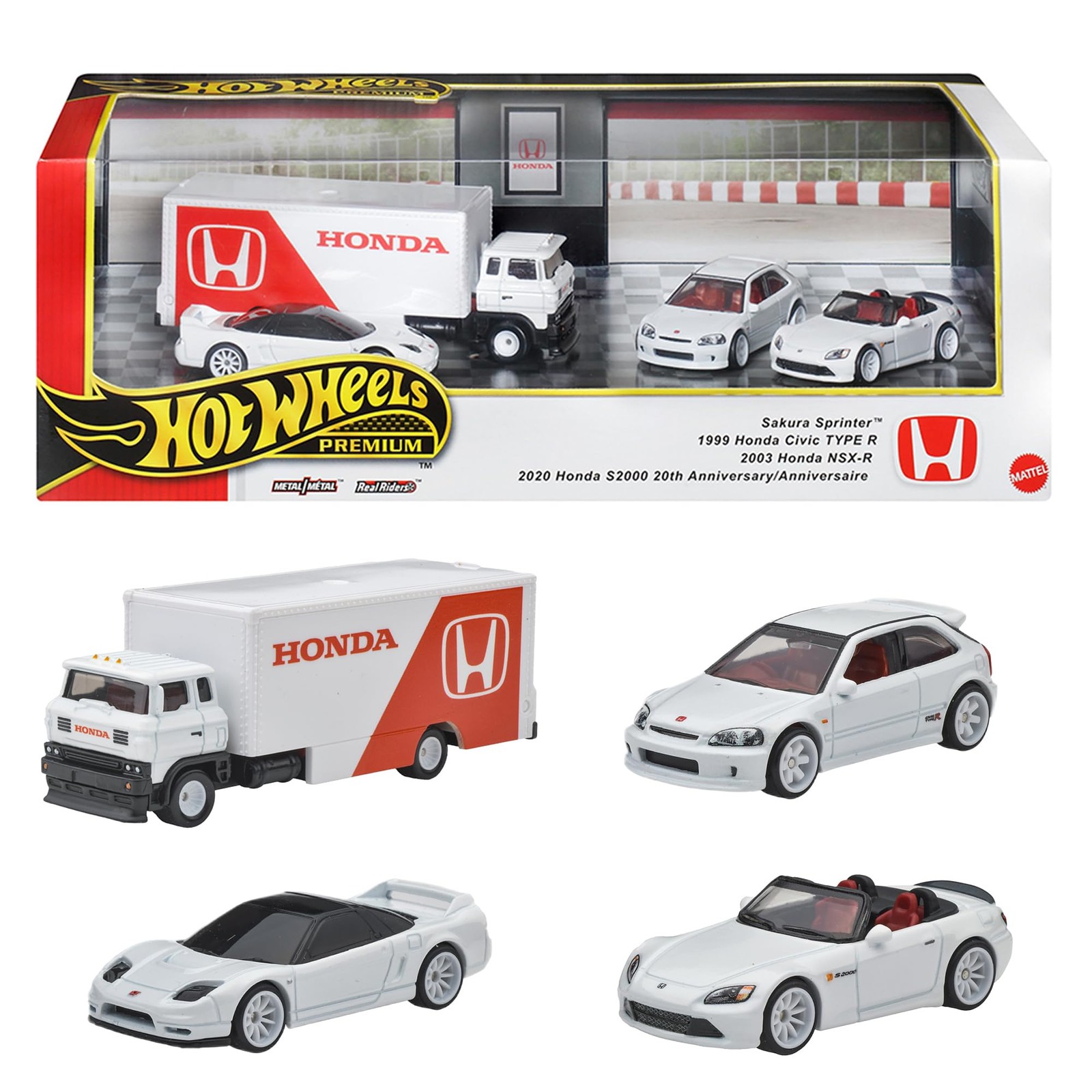 PSL Hot Wheels Premium Collector Set Honda Type R Heritage 4 Cars Diecast Japan