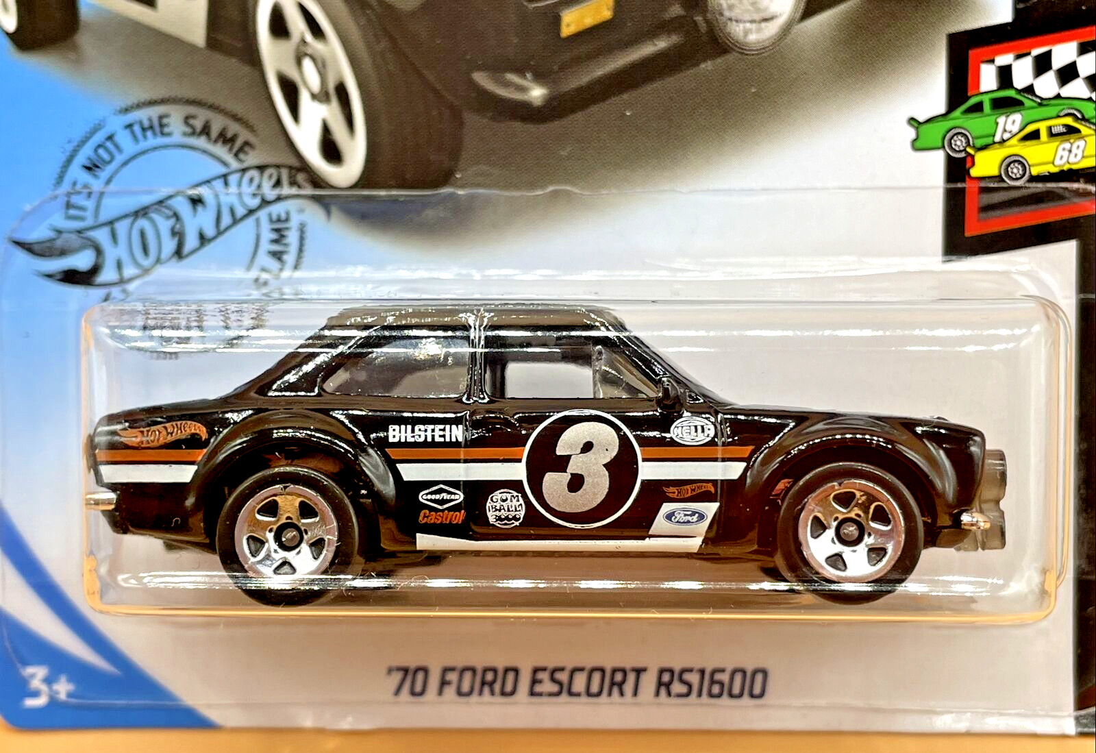 Hot Wheels Ford Escort RS1600 Gumball 3000 HW Rally Long Card Sealed