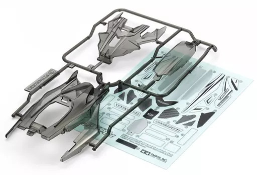 DCR-01 Mini 4WD Clear Black Body Parts Set for Customization and Performance