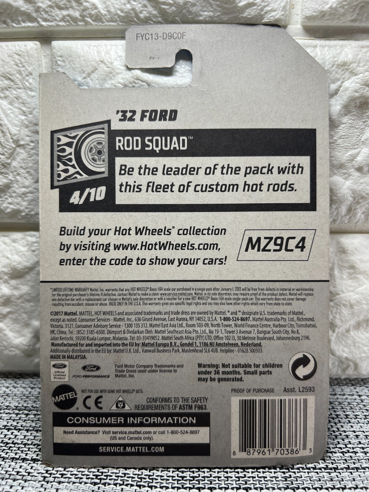 Hot Wheels Rod Squad 4/10 ’32 Ford 105/250 Black