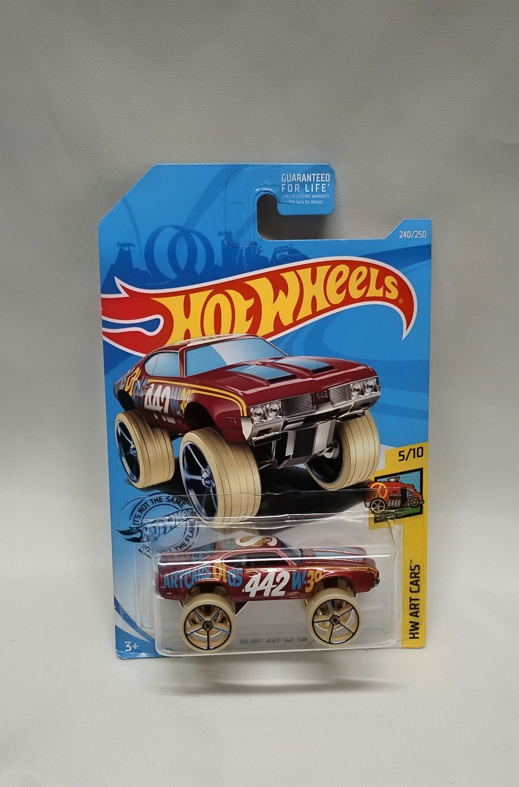 Hot wheels Mainline DONK OLDS 442 w-30 Art Cars Red Oldsmobile Cutlass New