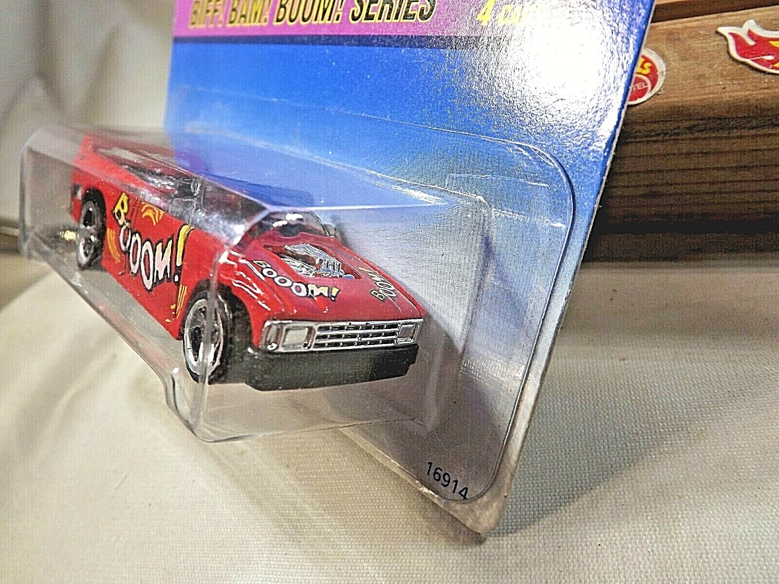 1997 Vintage Hot Wheels #541 Biff! Bam! Boom! Series 1/4 MINI TRUCK Red w/3Spoke