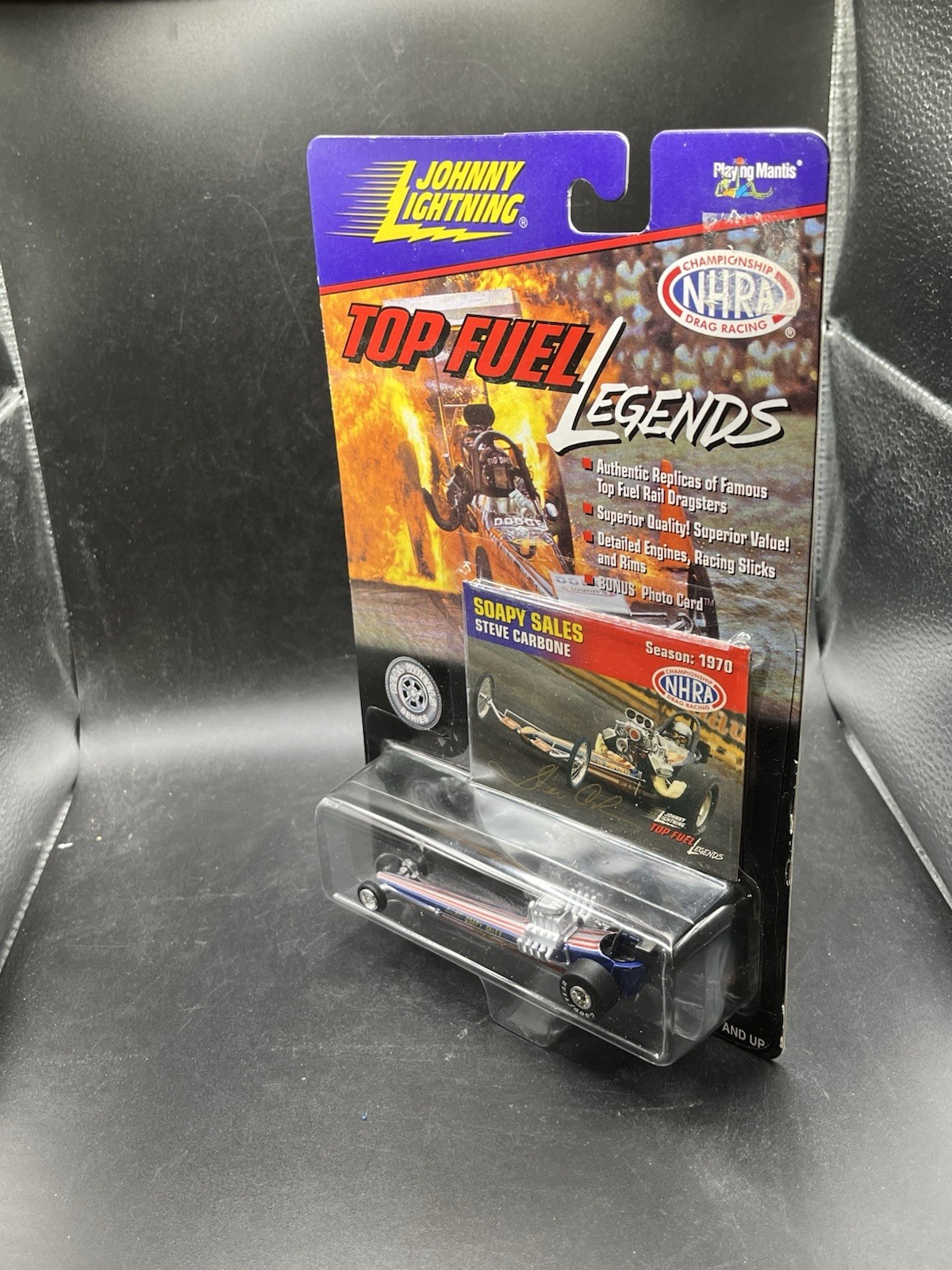 Johnny Lightning 1999 Top Fuel Legends Soapy Sales Steve Carbone Season: 1970
