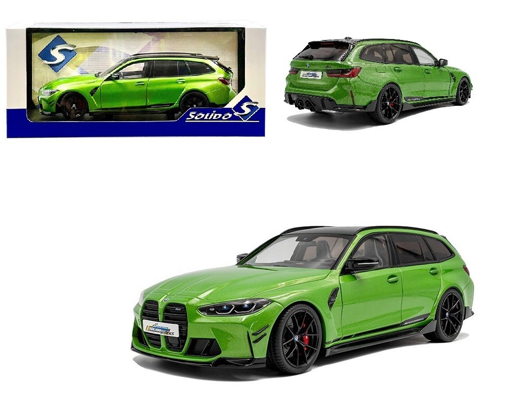 SOLIDO 2024 BMW M3 COMPETITION M XDRIVE TOURING GREEN 1/18 DIECAST S1813703-7A