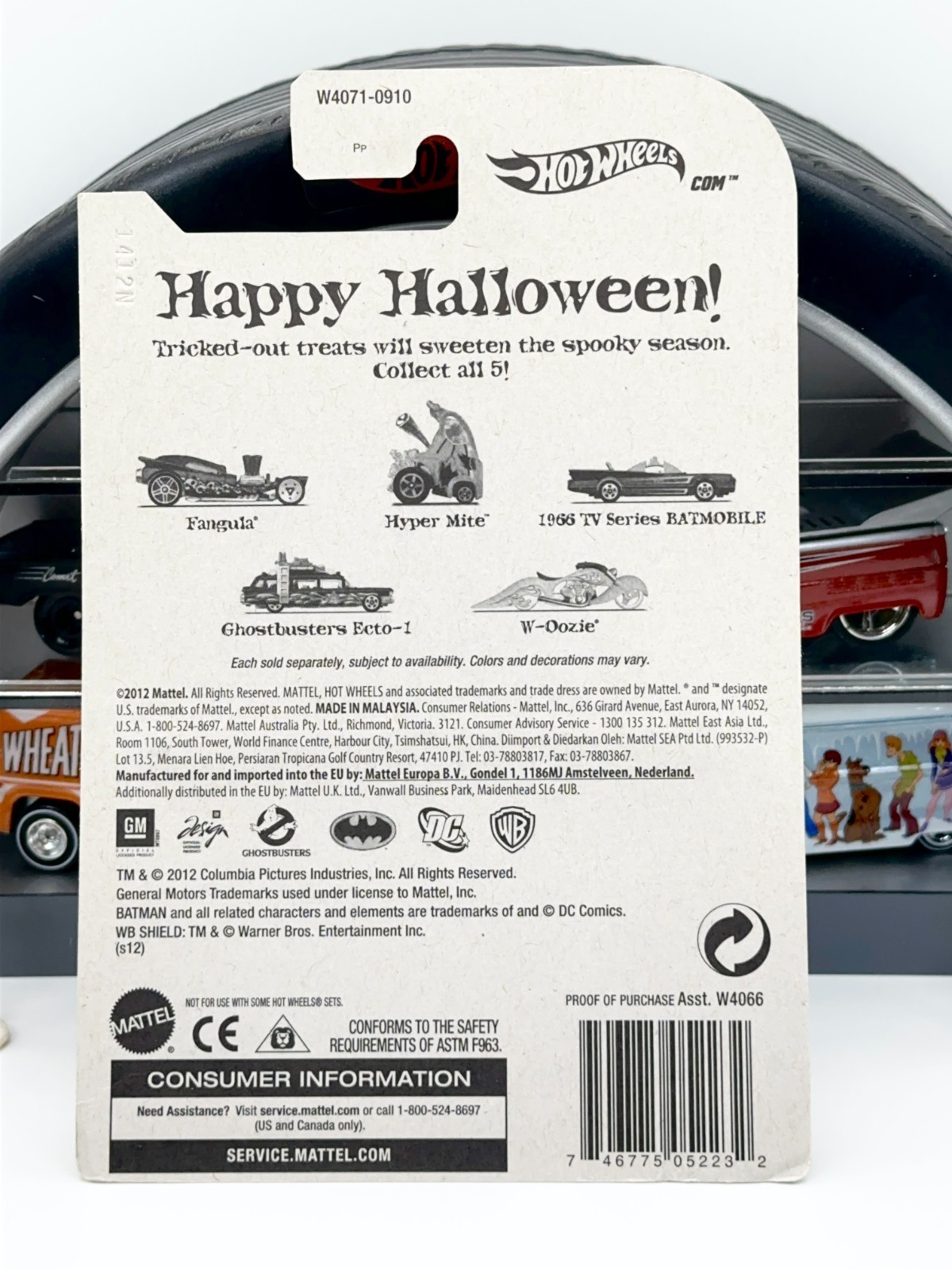 Hot Wheels 2012 Ghostbusters Ecto-1 Kroger Happy Halloween Exclusive w/Protector