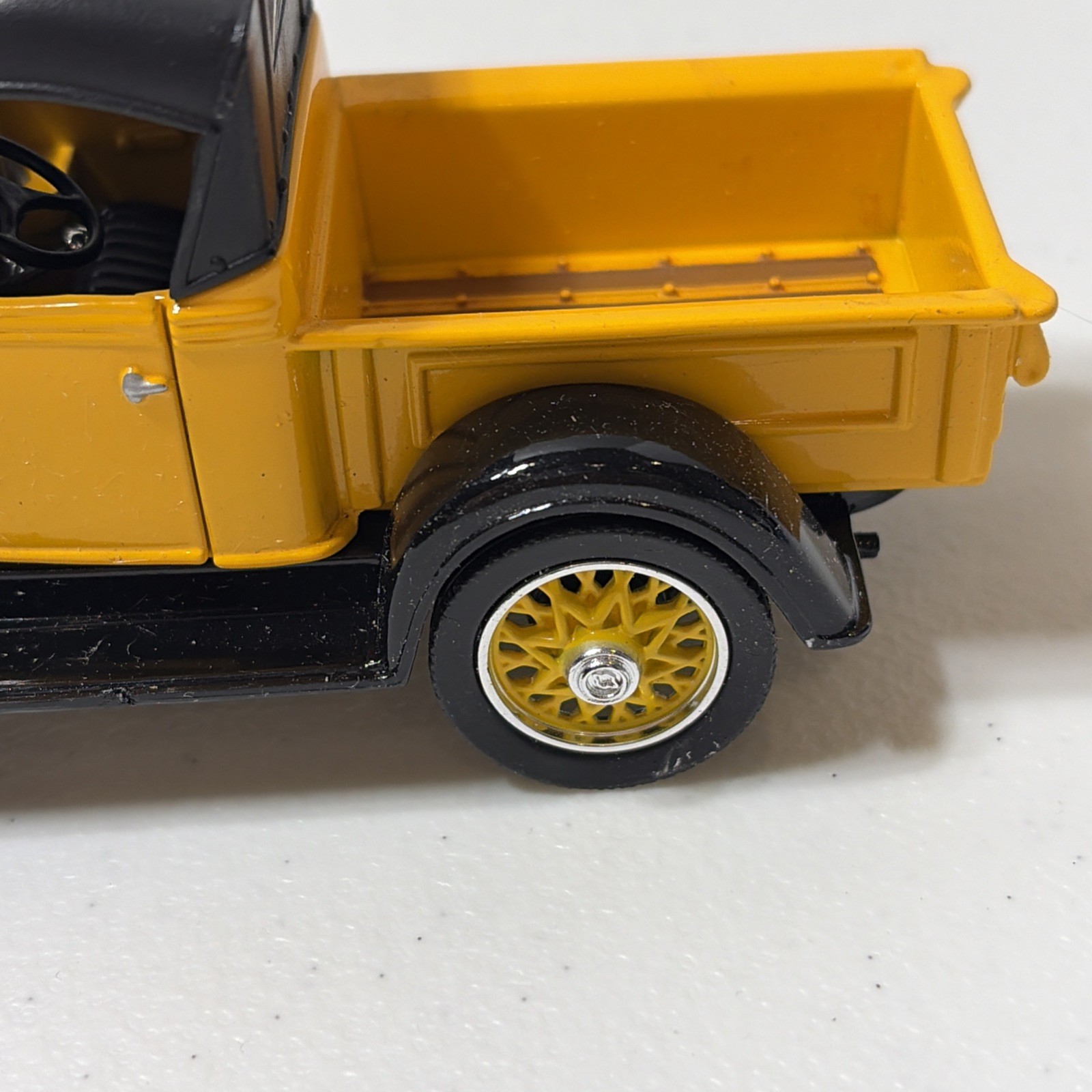 1932 Chevy Open Cab Pickup Diecast Yellow Black Vintage Car Collectible
