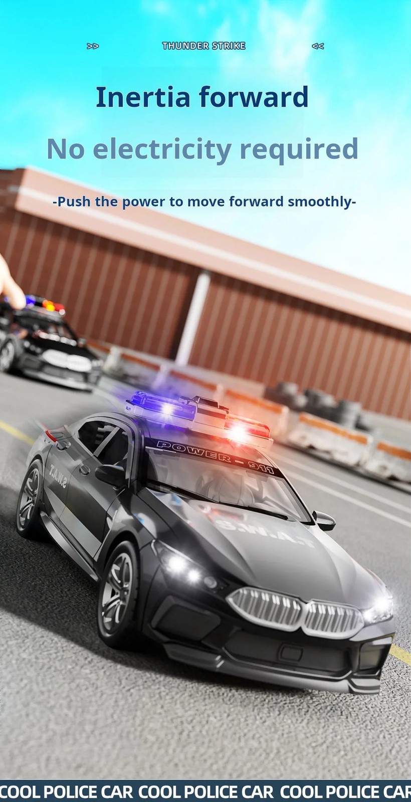 1:32 Simulation M8 Police Car Car Model Car With Sound and Light High Simula