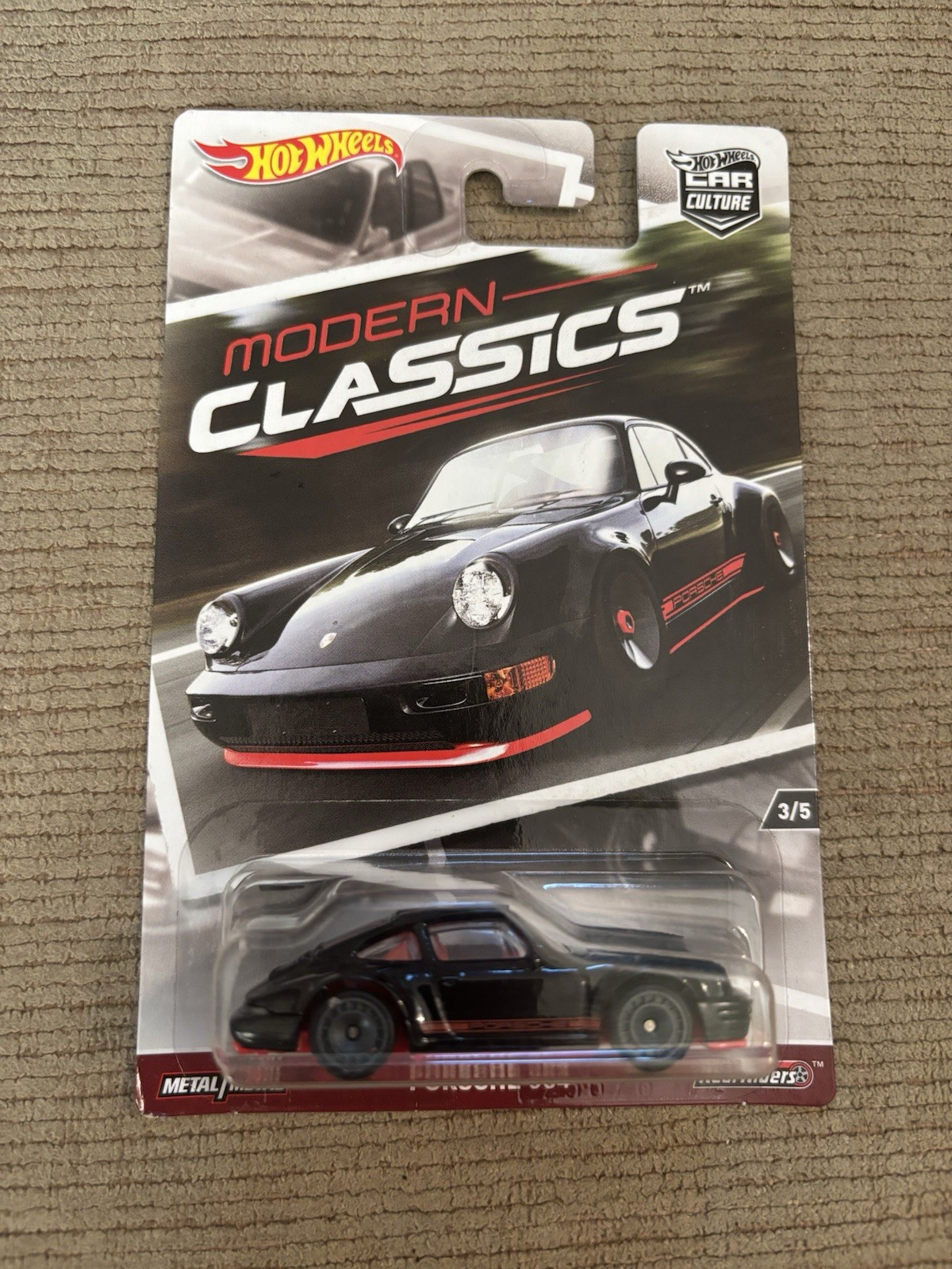 Hot Wheels 2017 Porsche 964 Black Modern Classics Car Culture 3/5 Real Riders
