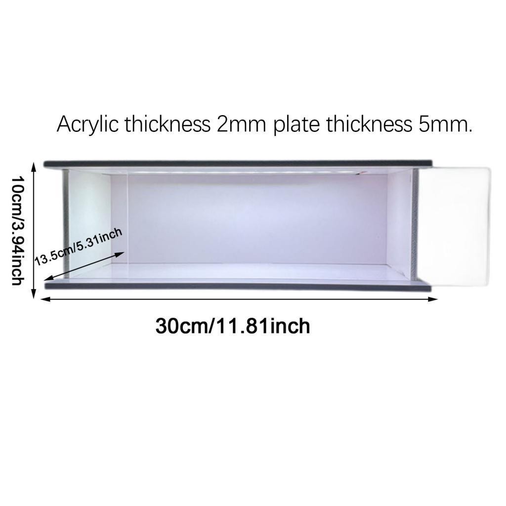 Garage Display Case with LED Backdrop Acrylic Cover Display Case for Figures for