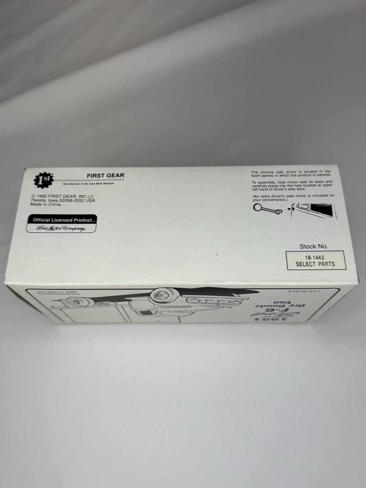 1951 Ford F-6 Die Cast Dry Goods Van 1/34 Scale New In Box Vintage