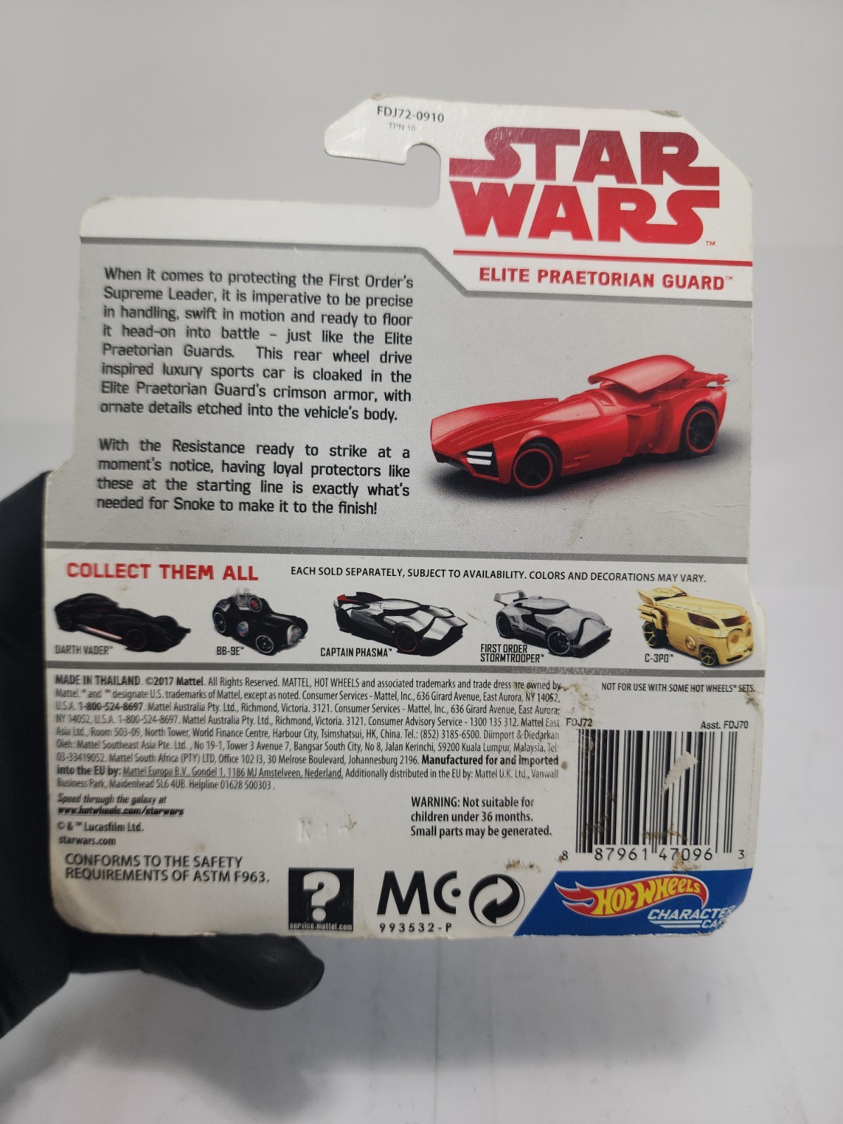 Hot Wheels Star Wars Praetorian Guard character car discontinued 2024