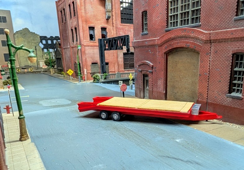 1/87 HO Scale Custom Built Flatbed Equipment Trailers, 3D Printed Models