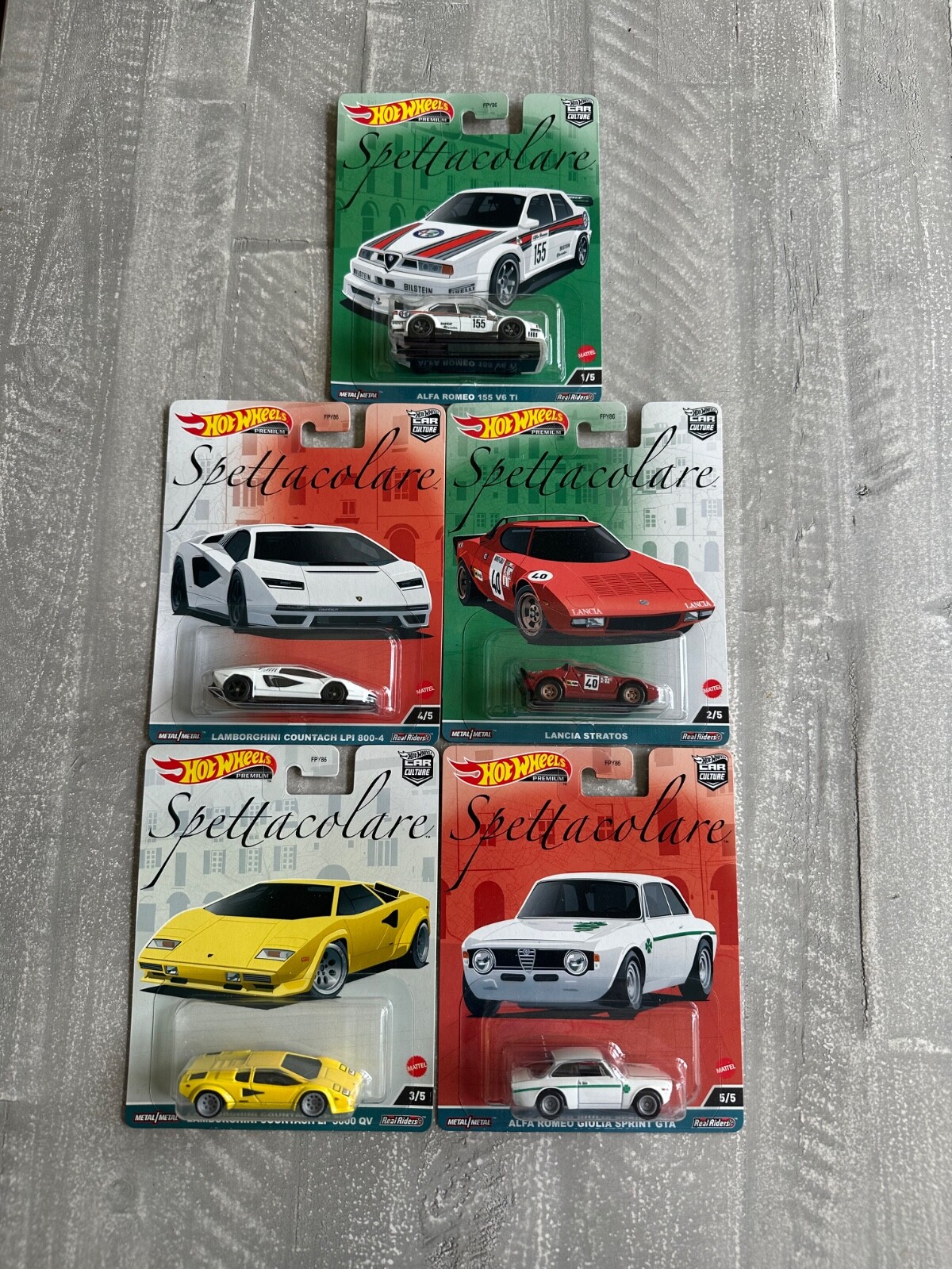 Mattel Hot Wheels Car Culture Spettacolare 1/64 Set of 5 Cars – FPY86-959B