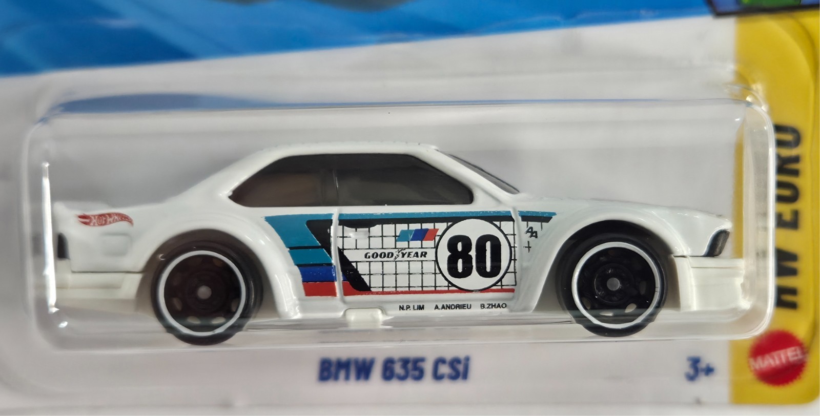 BMW 635 CSi 152/250 JJK00 Hot Wheels 2026 HW Euro 7/10 white