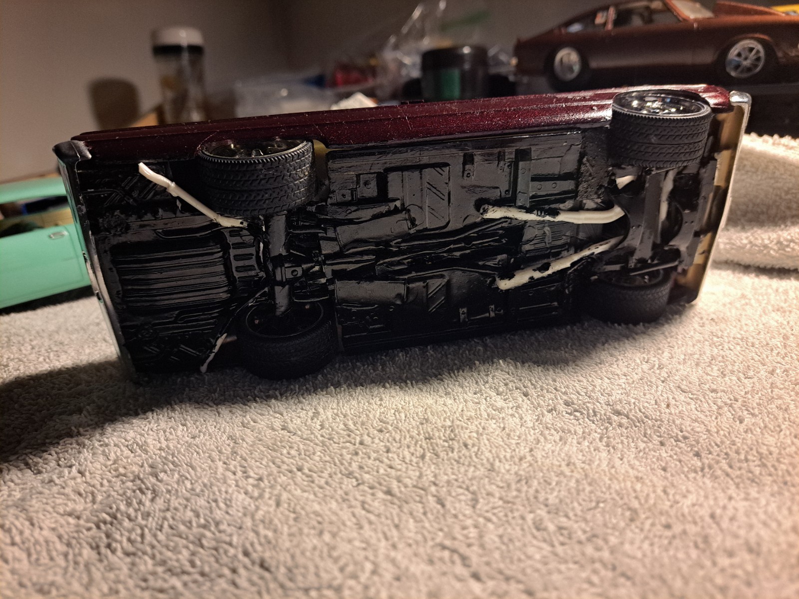 Ertl 1965 Model Car Vehicle – Burgundy/Black Colors Used