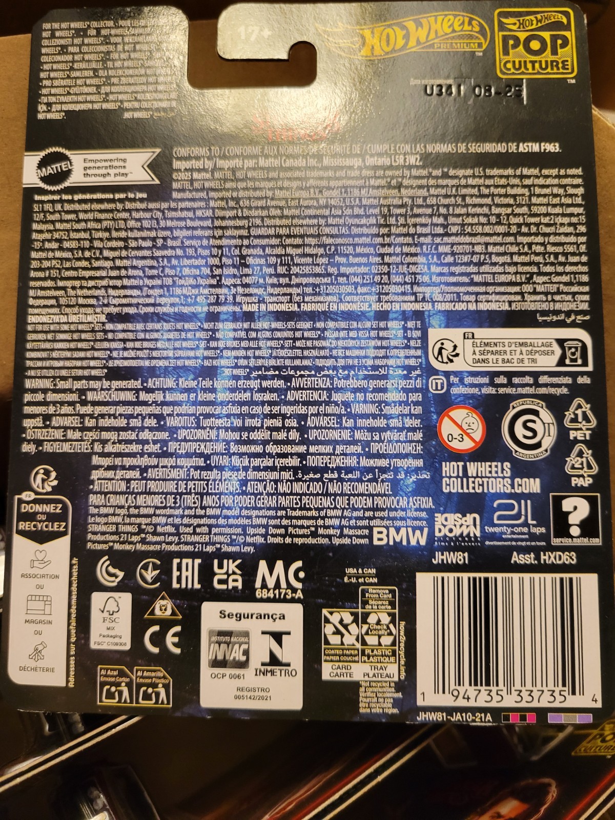 HOT WHEELS PREMIUM 2025 POP CULTURE STRANGER THINGS 1983 BMW 733i CASE FRESH