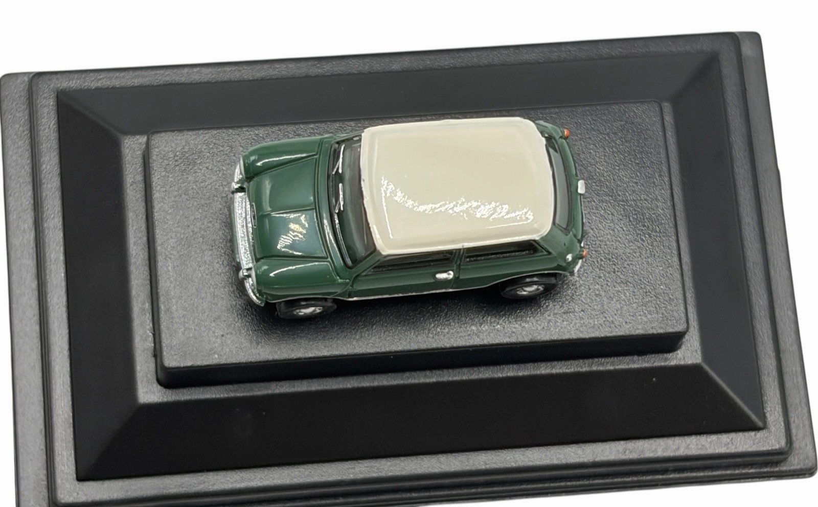 Austin Mini Cooper Almond Green with White Roof Diecast car 1:120 Scale Oxford