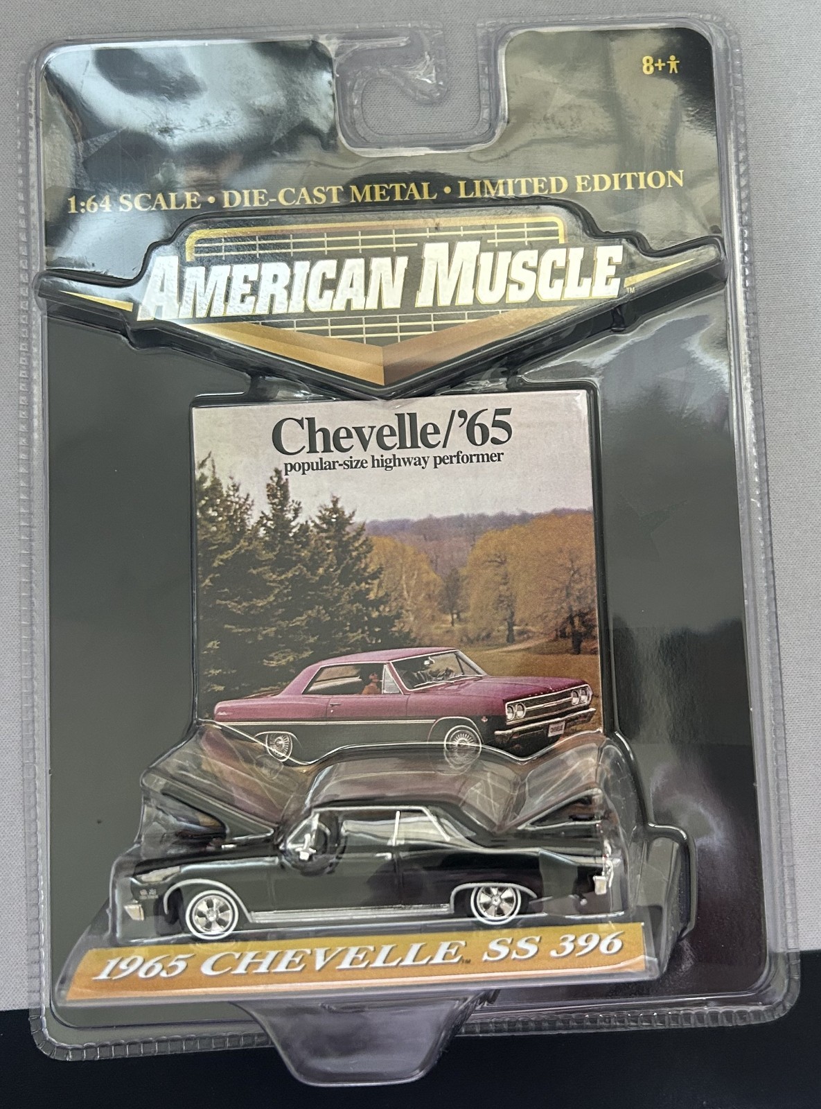 2001 ERTL 1965 Chevelle SS 396 American Muscle 1:64 Black New VTG