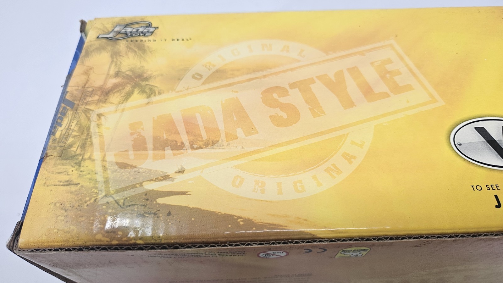 Jada Toys VDUBS Volkswagen Bus Pickup 1963 1:24 Diecast Black Tan – Box Damage