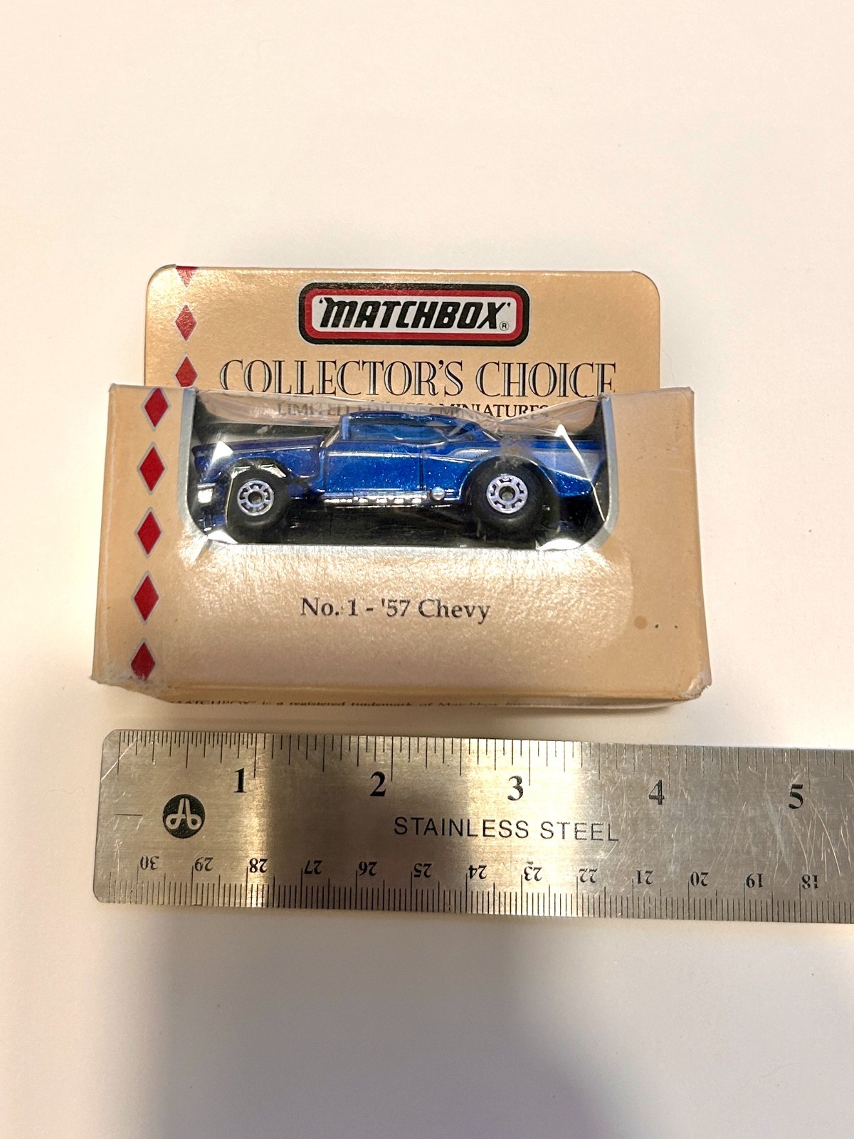 Matchbox 1994 57 Chevy Blue Collectors Choice No 1. Blister Pull Only 10k Made!