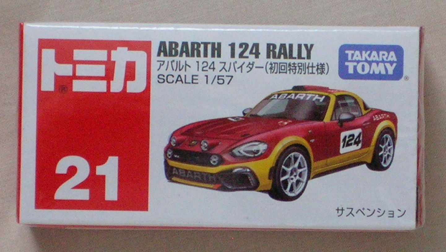 FIAT ABARTH 124 SPIDER RALLY Tomy Takara Tomica Diecast 1/57 Scale Model Car #21