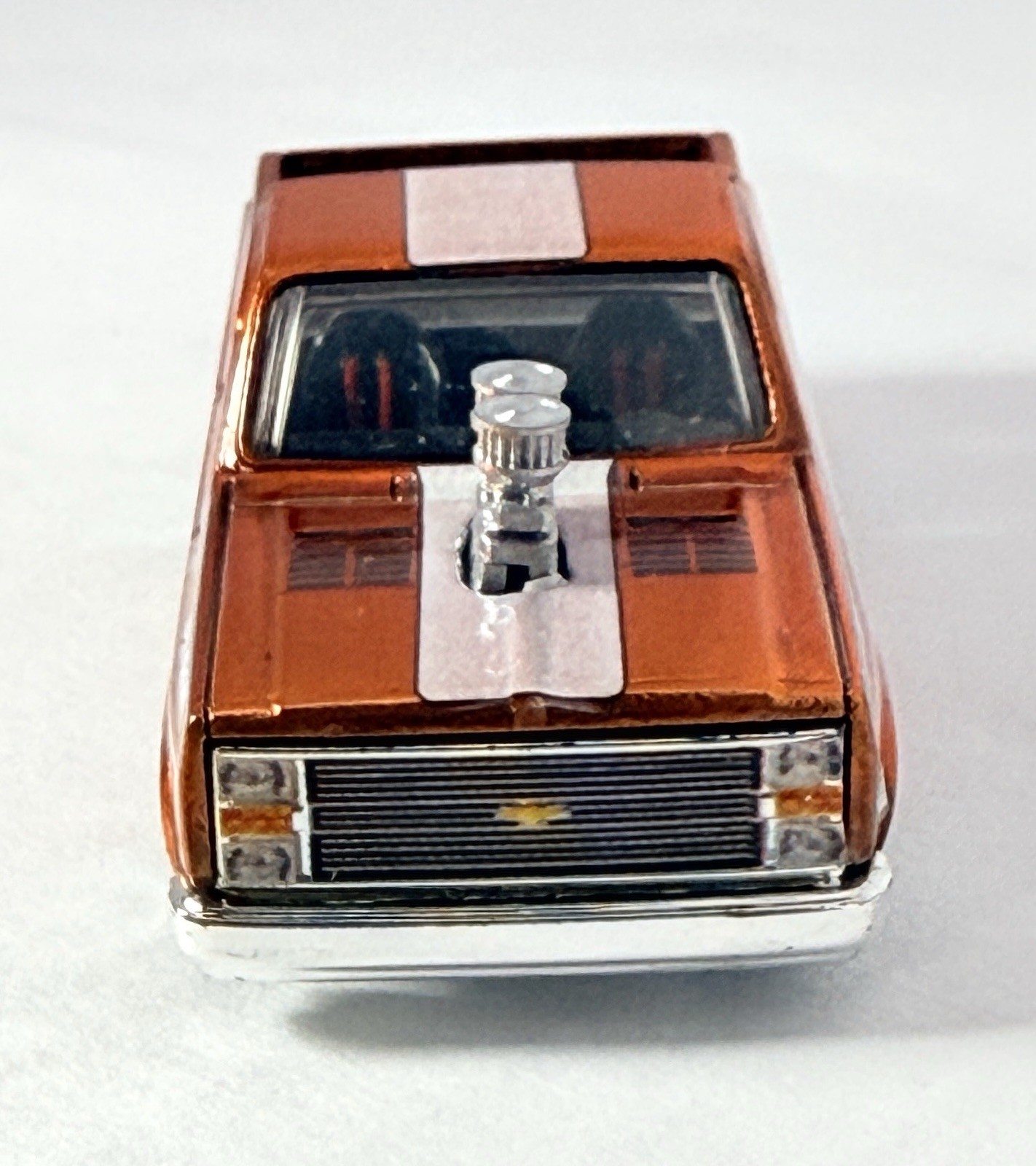 Hot Wheels Custom ’83 Chevy Silverado Holley 327 Copper Real Riders Loose Pickup