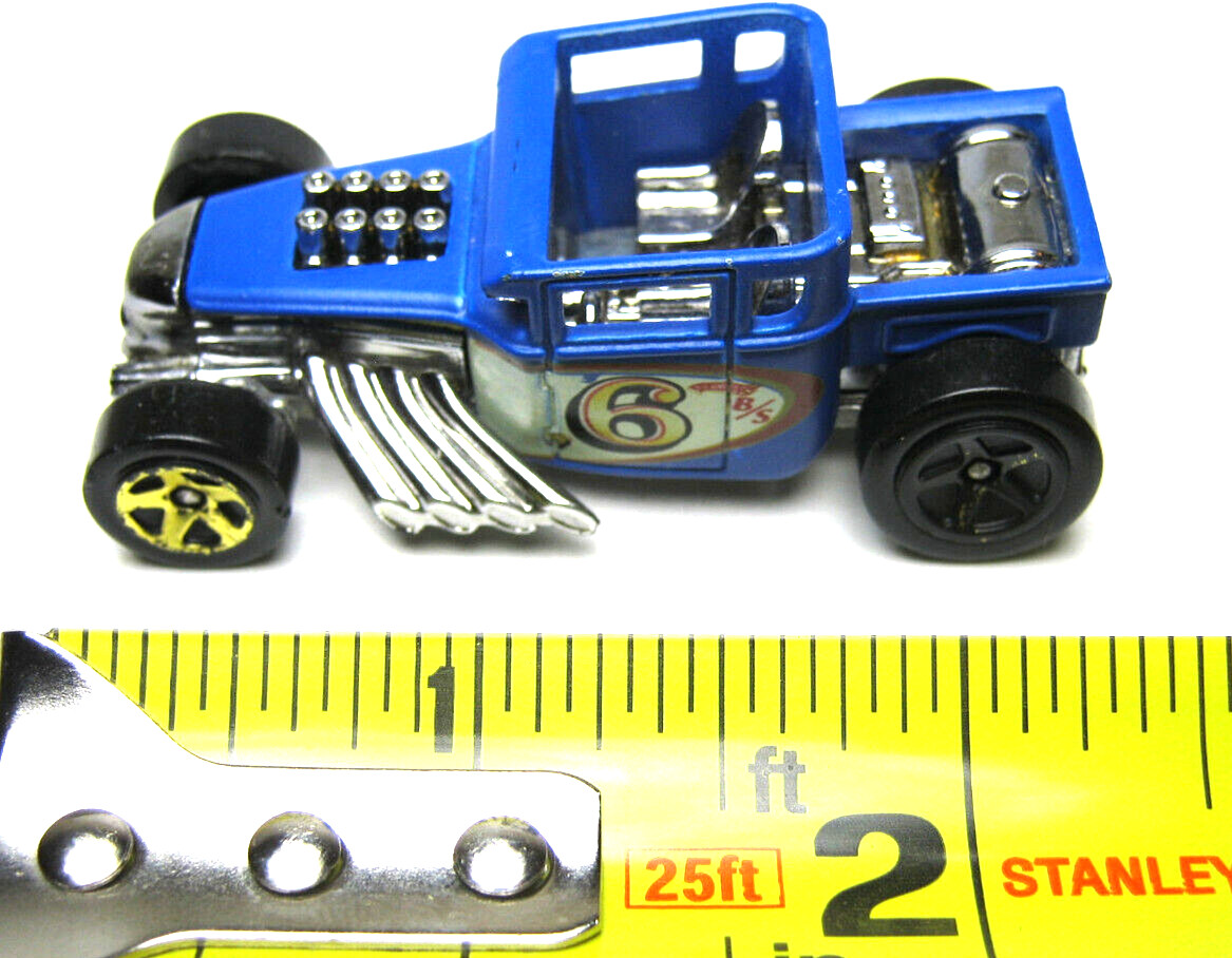 HOT WHEELS PREMIUM BONE SHAKER #6 RAT ROD BLUE 1:64 DIECAST 2 3/8″ CAR – NICE