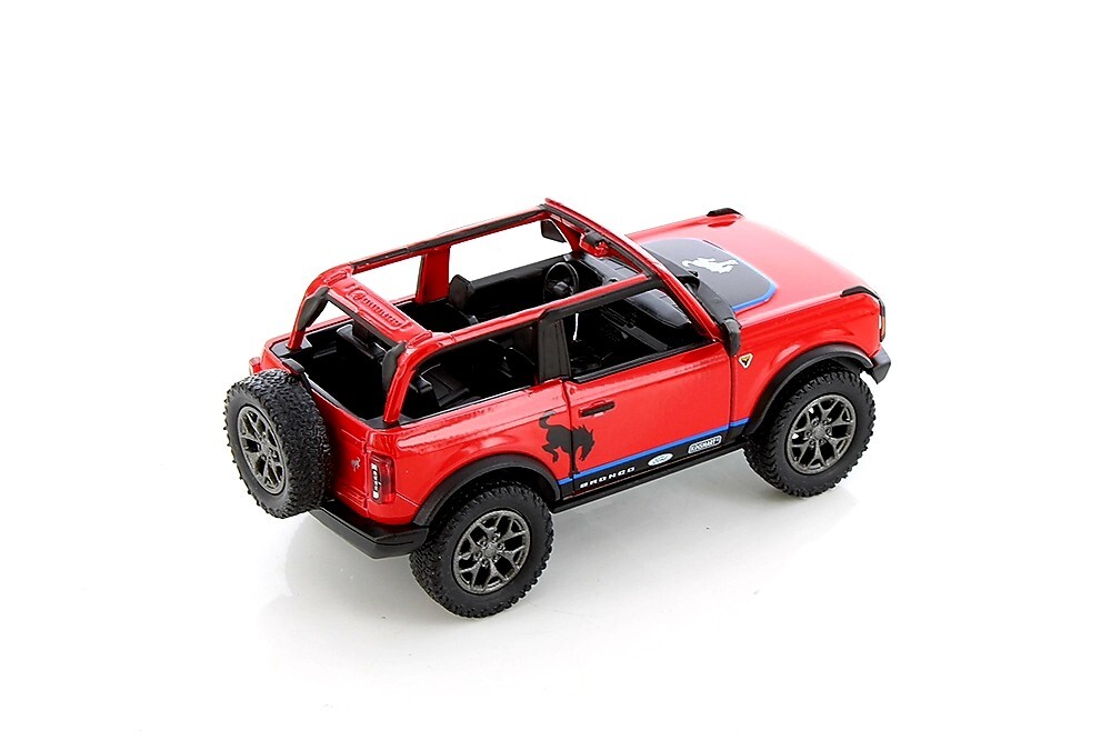 5438DFA 022 BY KINSMART Ford Bronco Hard Top 1:34 Scale Diecast. Red (NO BOX)