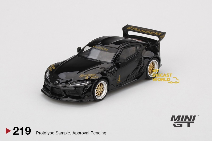 1/64 MINI GT#219 Pandem Toyota GR Supra V1.0 Black Limited Edition mgt00219