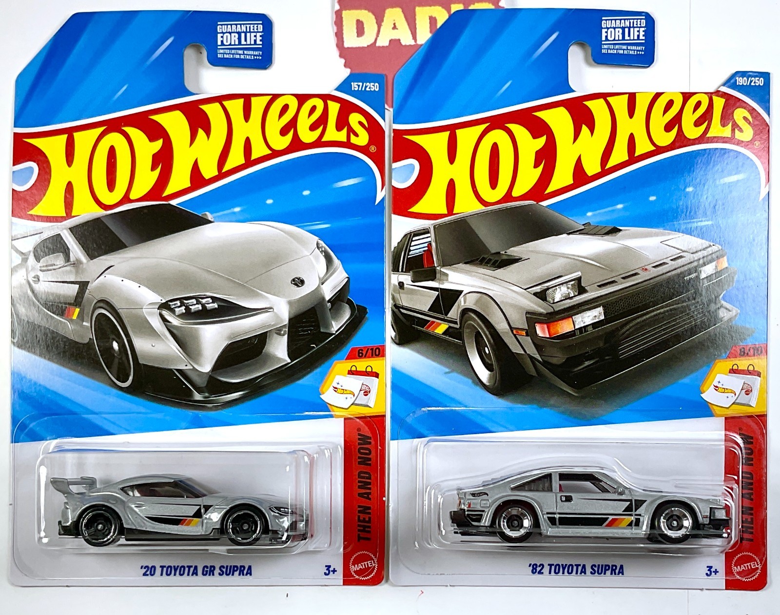 2026 Hot Wheels Silver ’20 Toyota GR Supra & ’82 Toyota Supra Gray, JDM Lot of 2