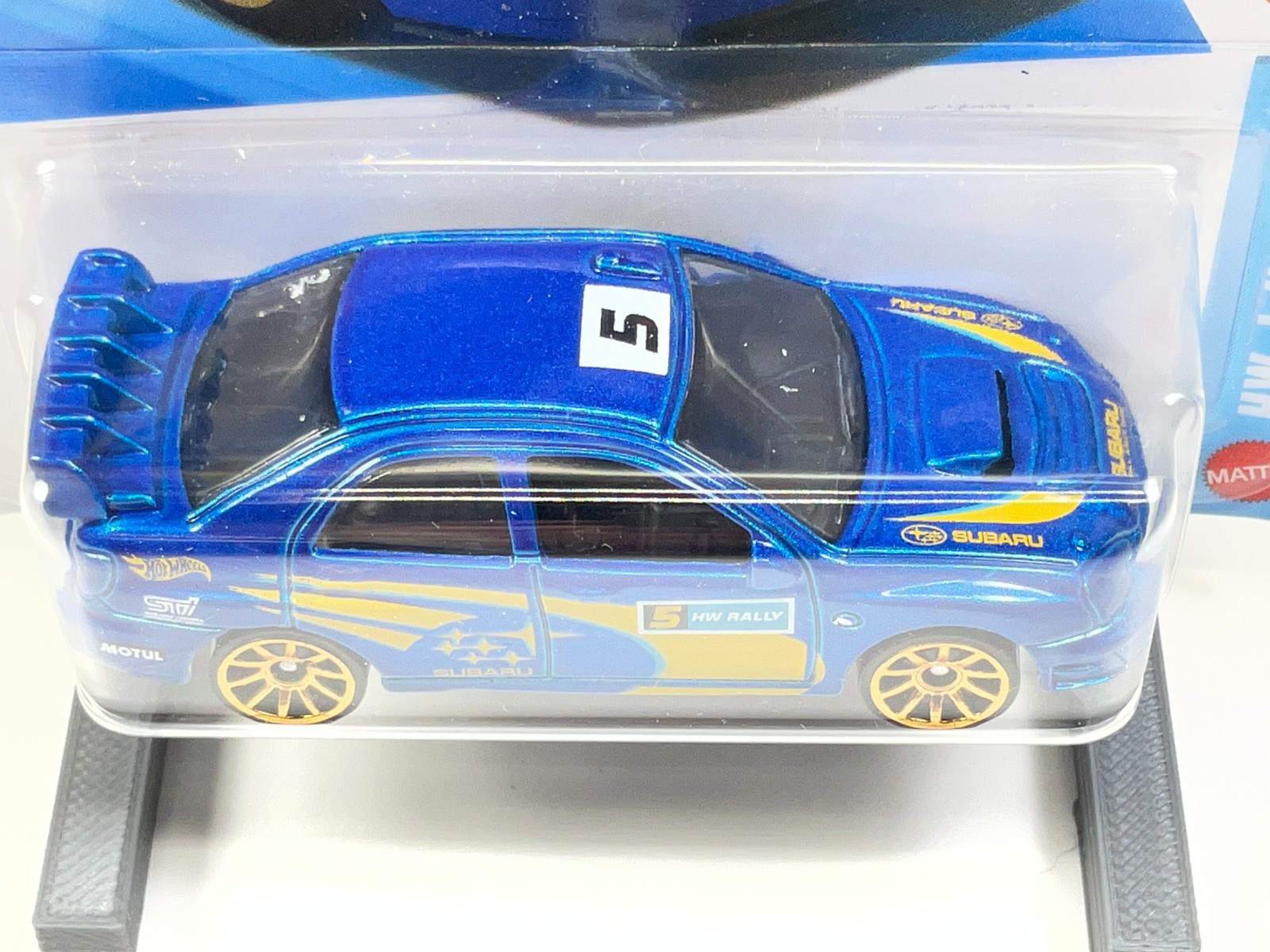 Hot Wheels Subaru Impreza WRX Blue, 10 Spoke Gold Rims, JDM #176 J-Imports