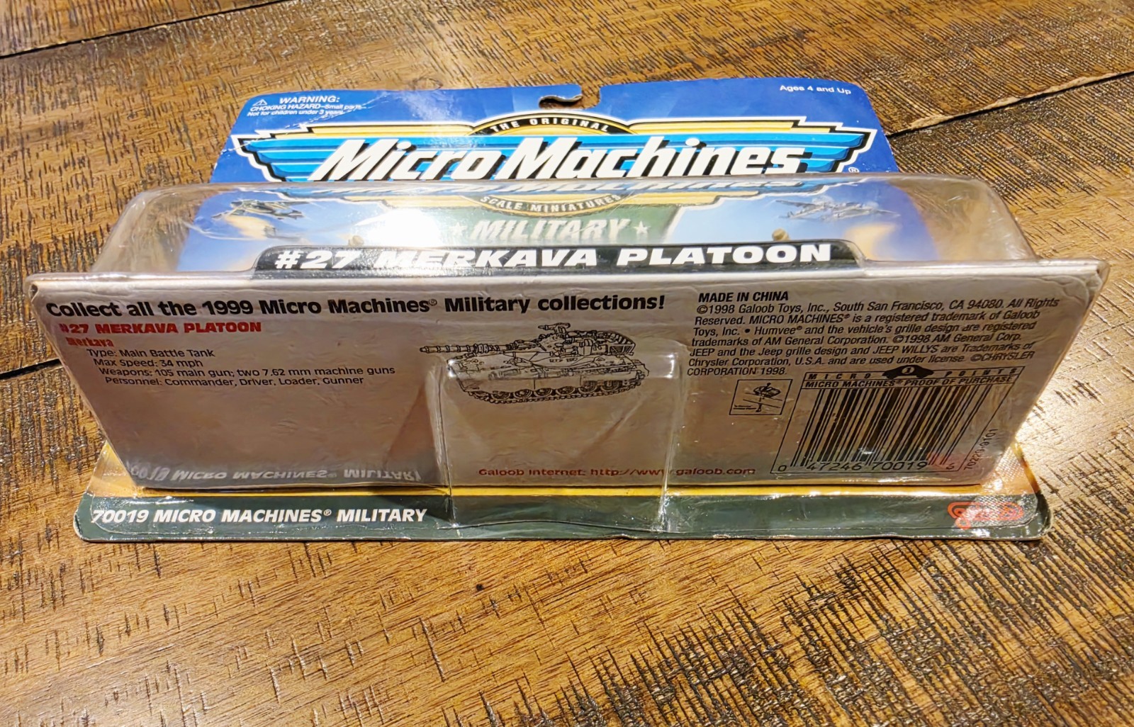 MICRO MACHINES 70019 MILITARY SERIES #27 MERKAVA PLATOON RARE HTF — NEW/SEALED