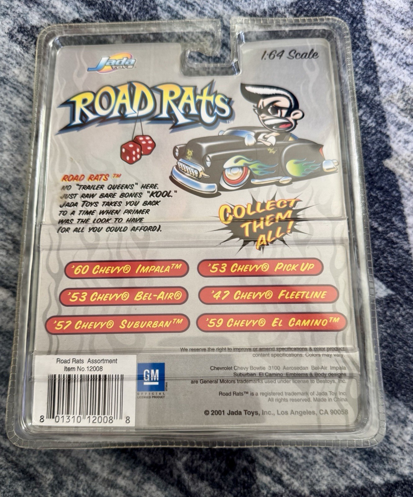 Jada Toys Road Rats 1:64 Diecast 1953 Chevy Bel Air Car Black Unopened Box