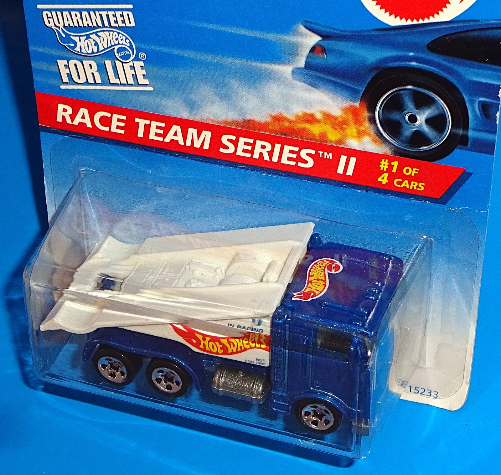 Hot Wheels 1996 Race Team Series II #392 Ramp Truck Blue w/ 5SPs