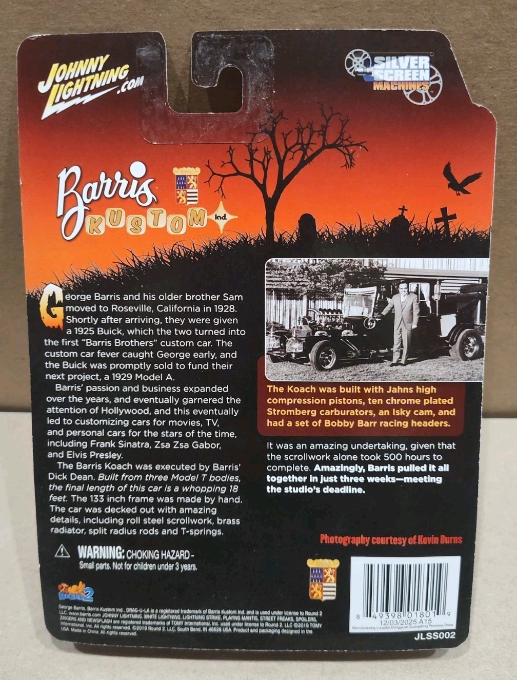 JOHNNY LIGHTNING BARRIS MUNSTERS KOACH CASE FRESH!