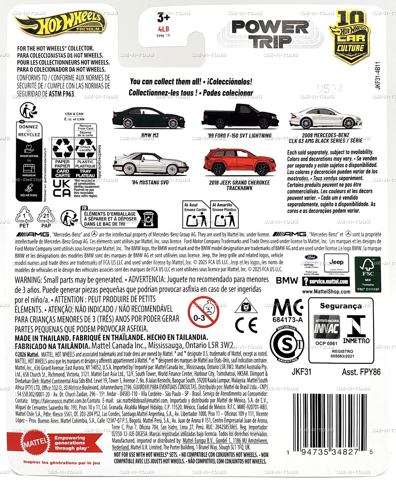 Hot Wheels Premium Power Trip 84 Mustang SVO #14/5 Car Culture FPY86 1/64 Mattel