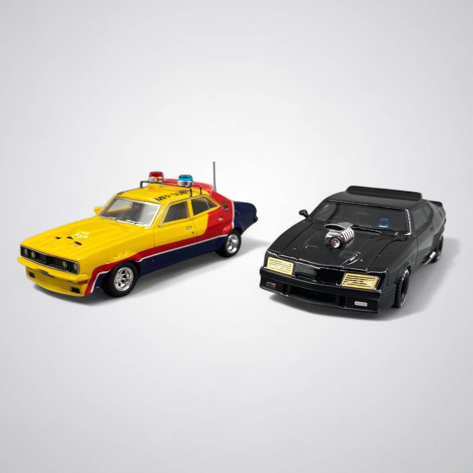 1:64 ACE Mad Max 1 Ford XB GT Falcon MFP First & Last Interceptor twin set