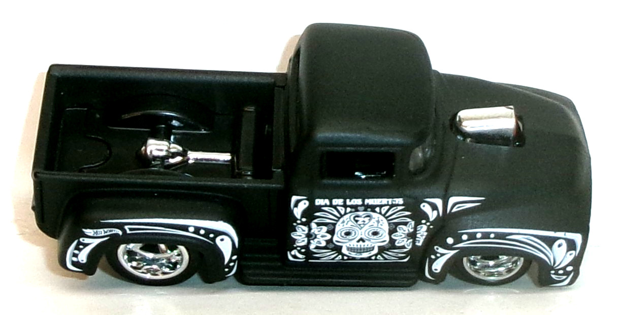 LOOSE 2025 HOT WHEELS 1:64 BLACK CUSTOM ’56 FORD PICKUP WHEEL SWAP REAL RIDERS