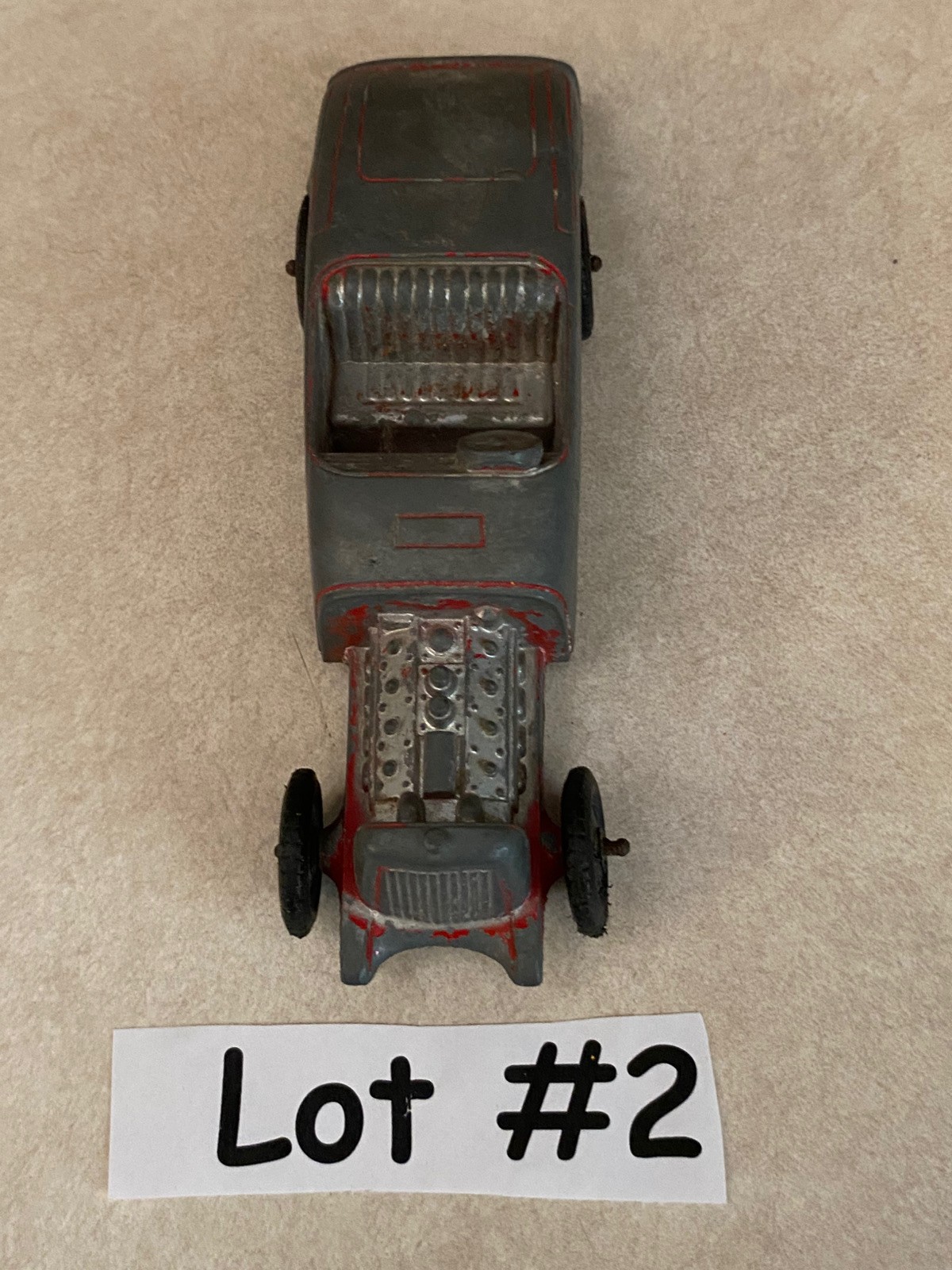 Vtg LOT of 3 -1950s TOOTSiE TOY Cars & Truck *Oil Tanker *Rat Rod *Ford Sedan #2