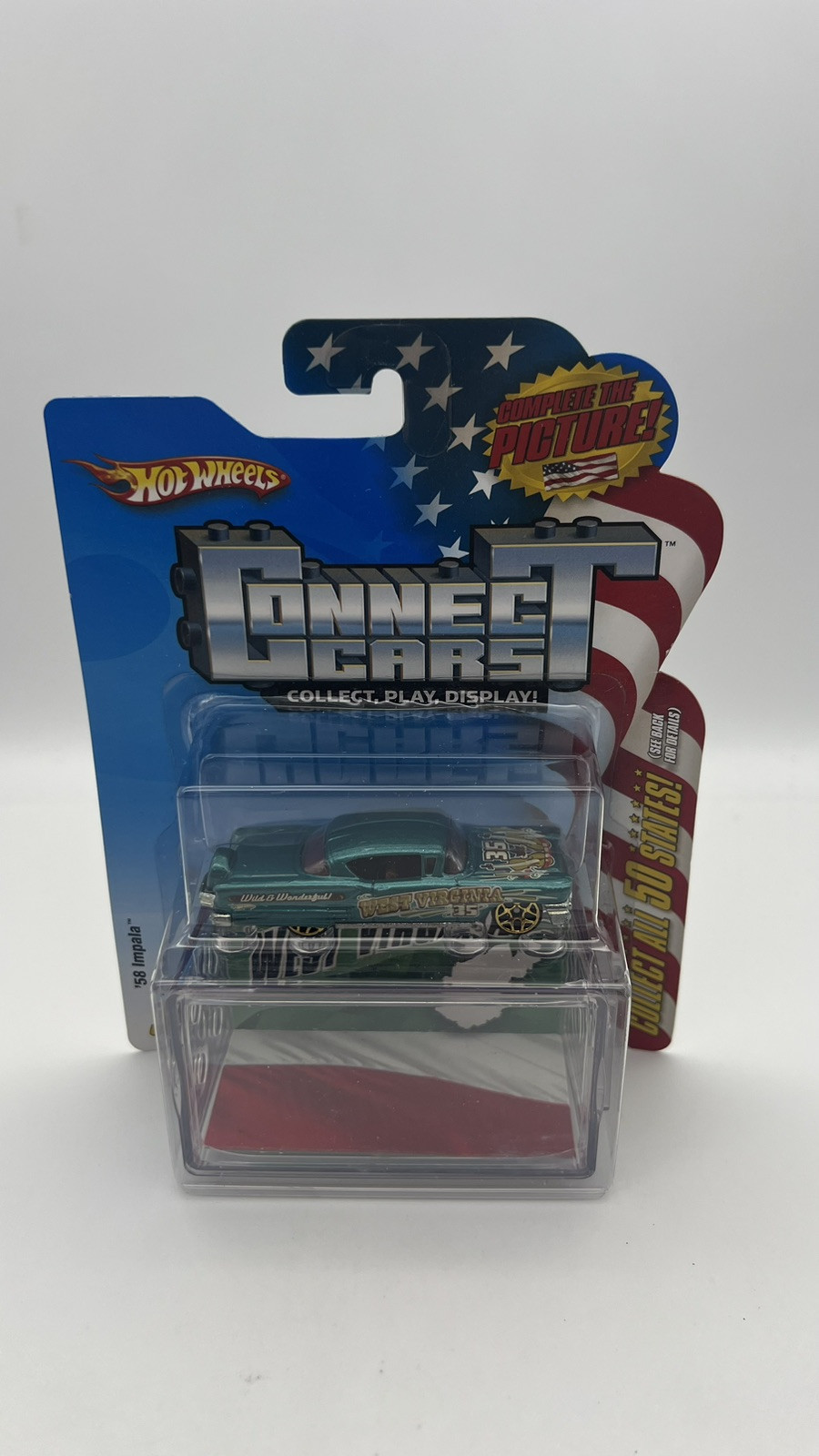 2008 Hot Wheels Connect Cars West Virginia ’58 Impala # 35 of 50