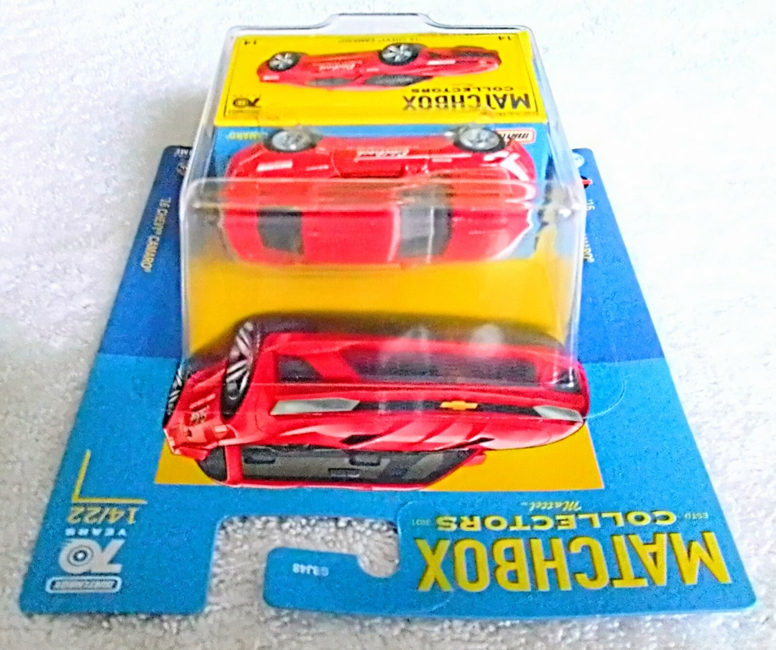 2023 Matchbox Collectors Red ’16 CHEVY CAMARO Car 70 Years Series 14 of 22