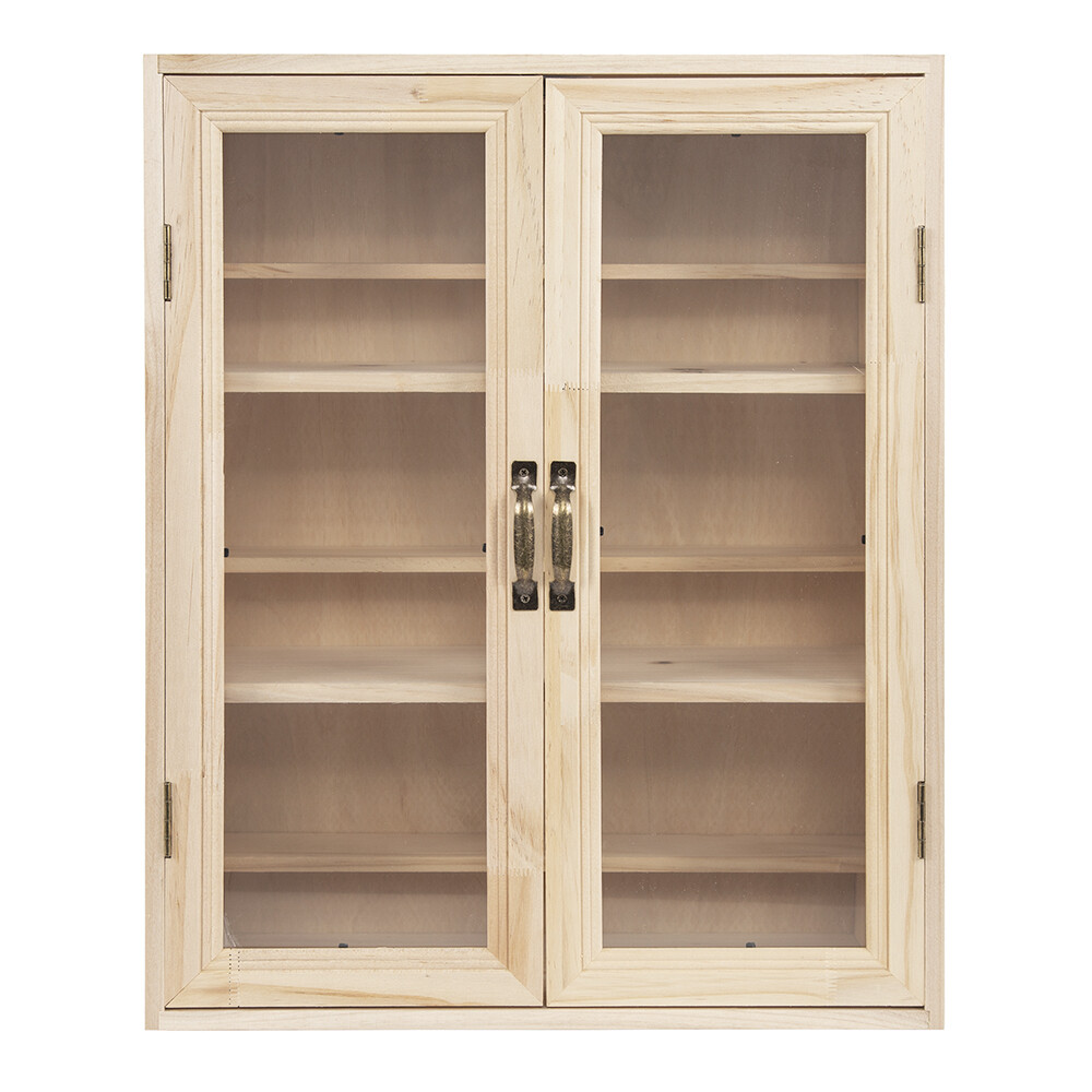US Wood Toy Car Model Display Cabinet Collection Storage Box with Acrylic Door