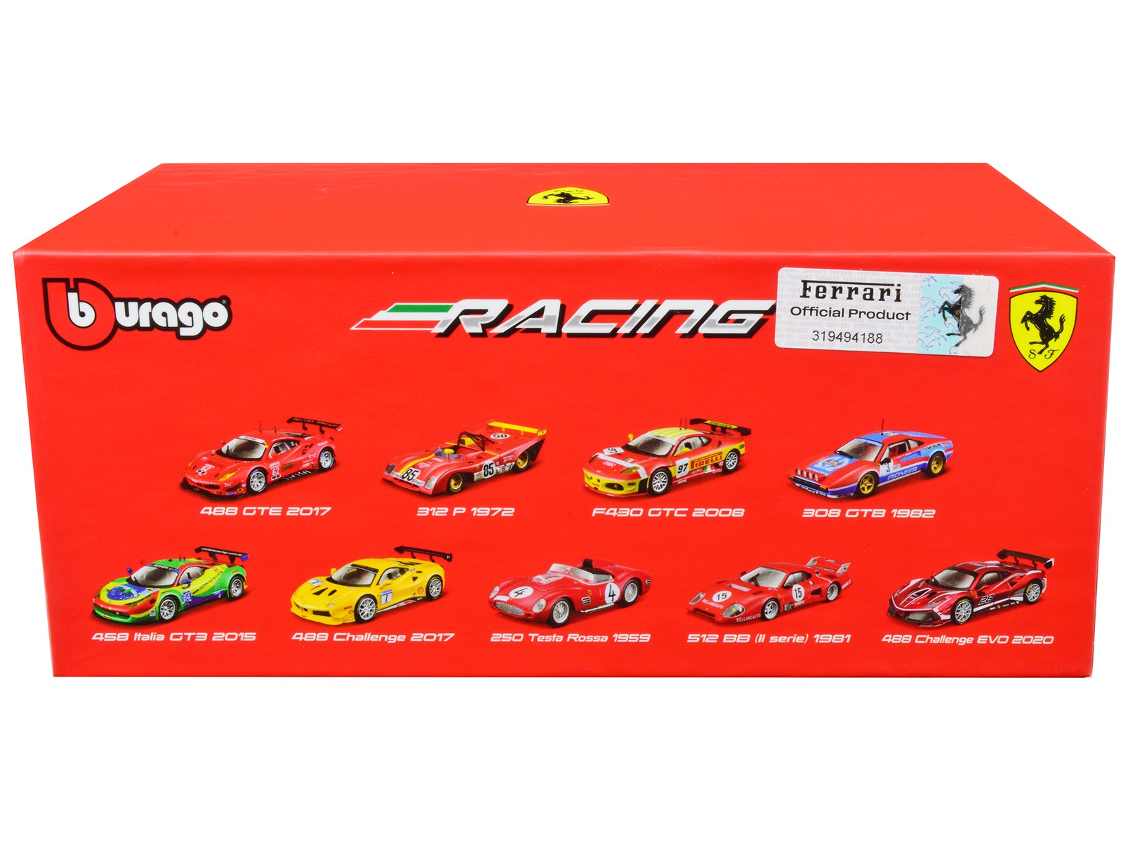2020 Ferrari 488 Challenge EVO #28 Red with Graphics “Racing” Series 1/43