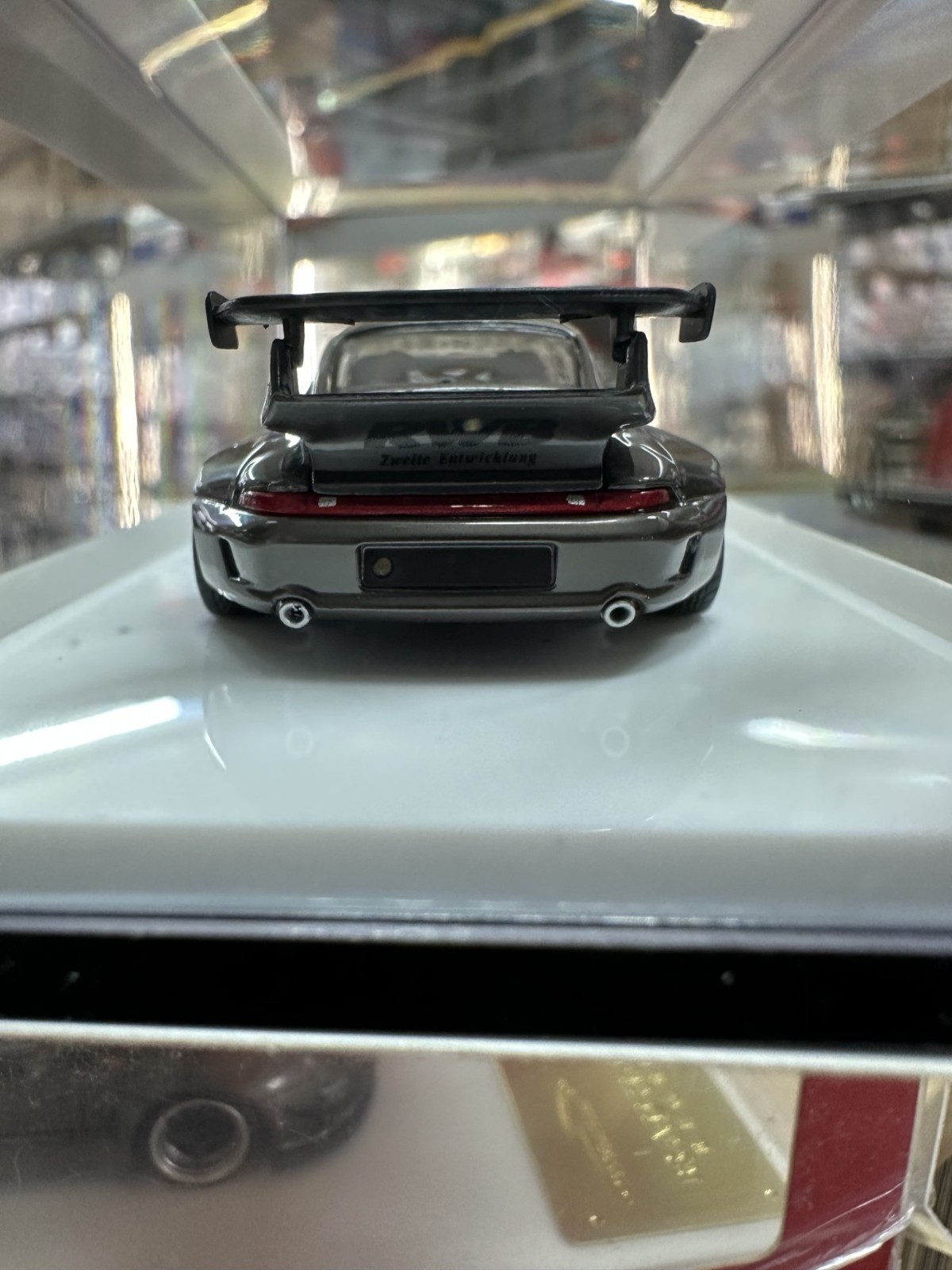 PORSCHE RWB 993 CHROME PEARL GRAY 1/64 DIECAST CAR MODEL BY MY MODEL COLLECT MC