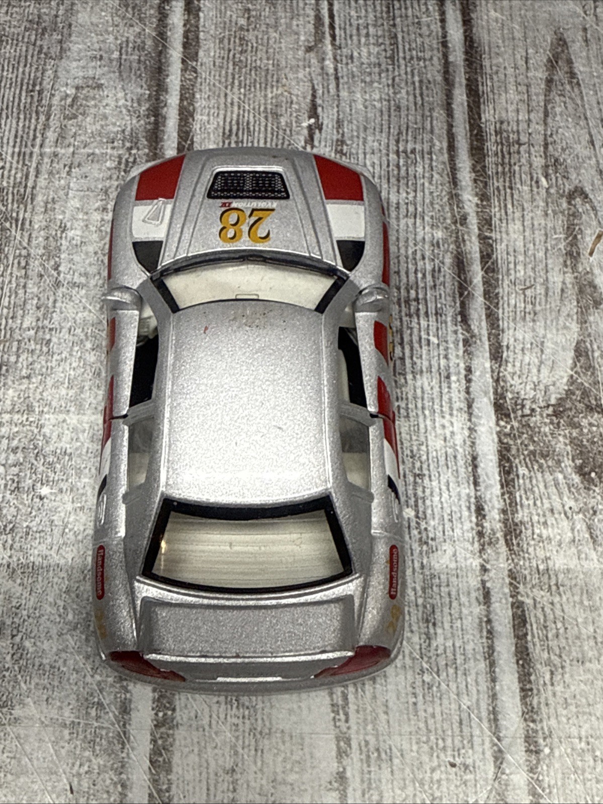 Kintoy Racing Silver Mitsubishi Evolution IV Toy Car Pull Back Die Cast 1:41