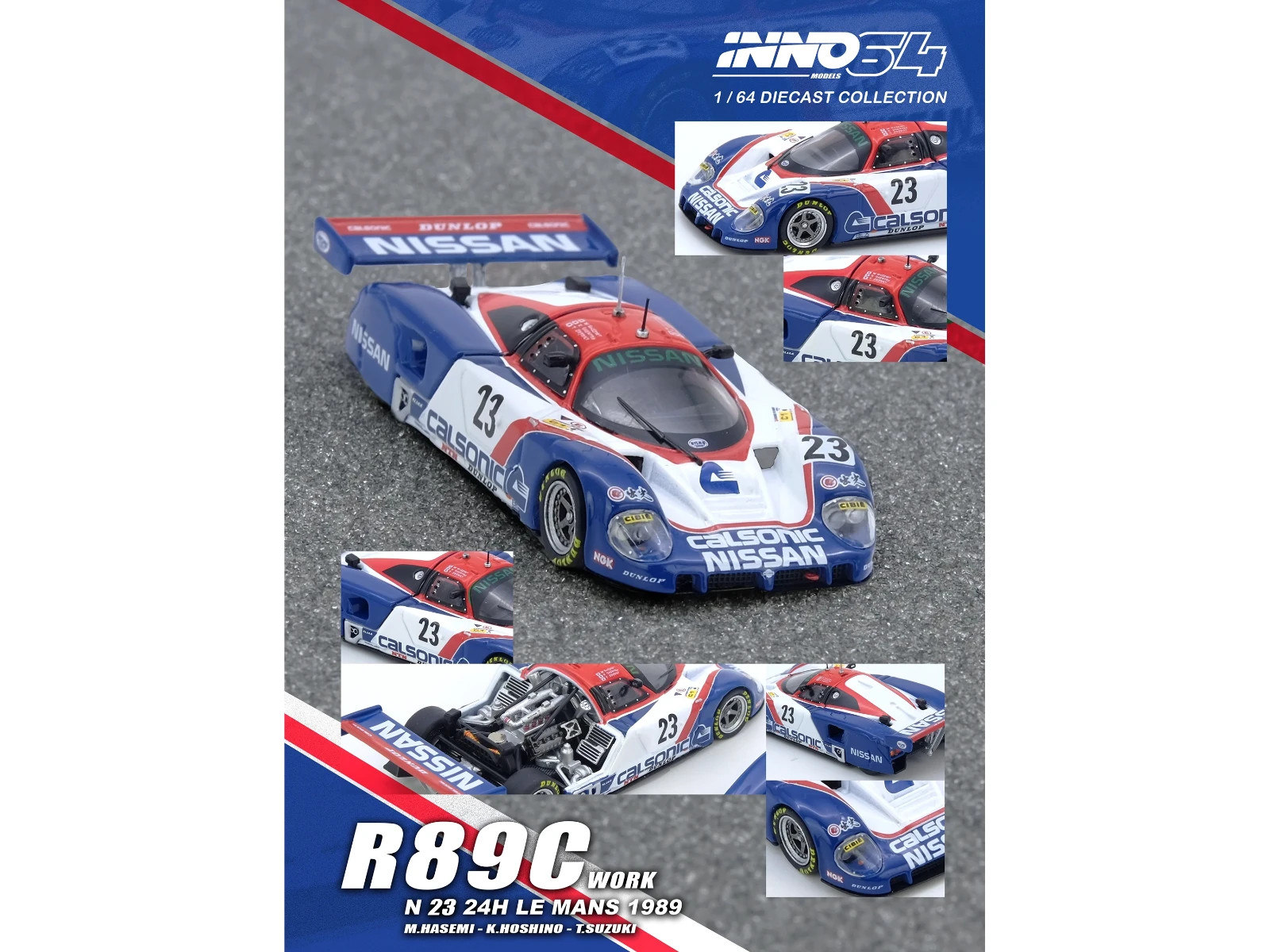 NISSAN R89C #23 “24H OF LE MANS” (1989) 1/64 BY INNO MODELS IN64-R89C-89LM23