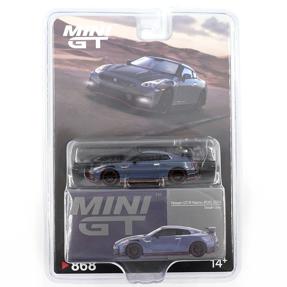 Mini GT Nissan GT-R Nismo 2024 NISMO Stealth Gray 1:64 Scale Model MGT00868-1H